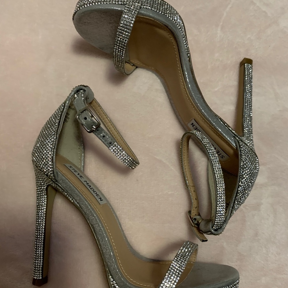 Steve Madden Milano-r Rhinestone Heels Used Once